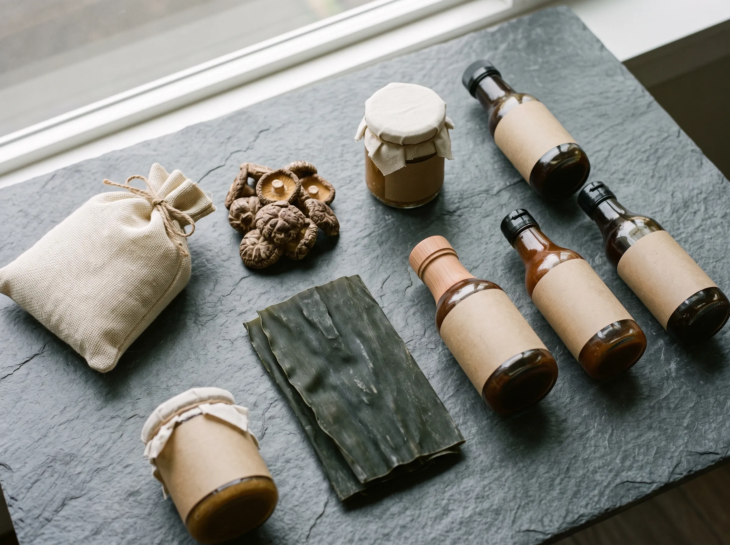 Dry goods and rice on a warehouse shelf